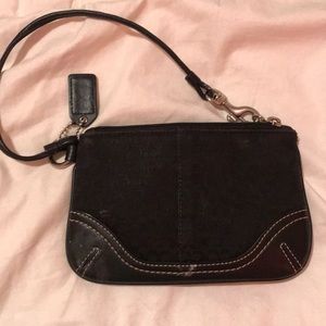 Black Coach Wristlet